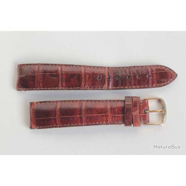 GLASHUTTE Bracelet montre croco marron 18 mm
