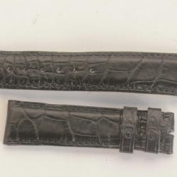 GERALD GENTA Bracelet pour montre croco noir 20 mm