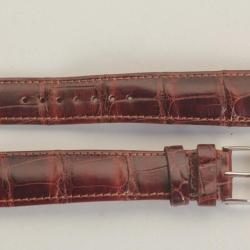 GLASHUTTE Bracelet montre croco marron 19 mm