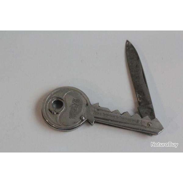 Couteau de poche figuratif Clef pub Bois Mat�riaux Gen�ve