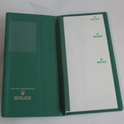 ROLEX Porte documents Bloc notes publicitaire montre Rolex vert Notebook