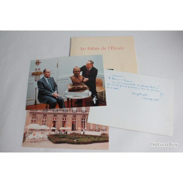 Tchang Chong-Ren Sculpteur Photos ddicace Mitterrand lyse 1988