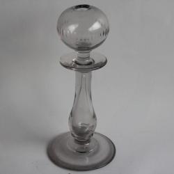 Lampe à huile verre soufflé XIXe siècle