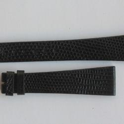Bracelet montre Wittnauer 17 mm lézard noir vintage