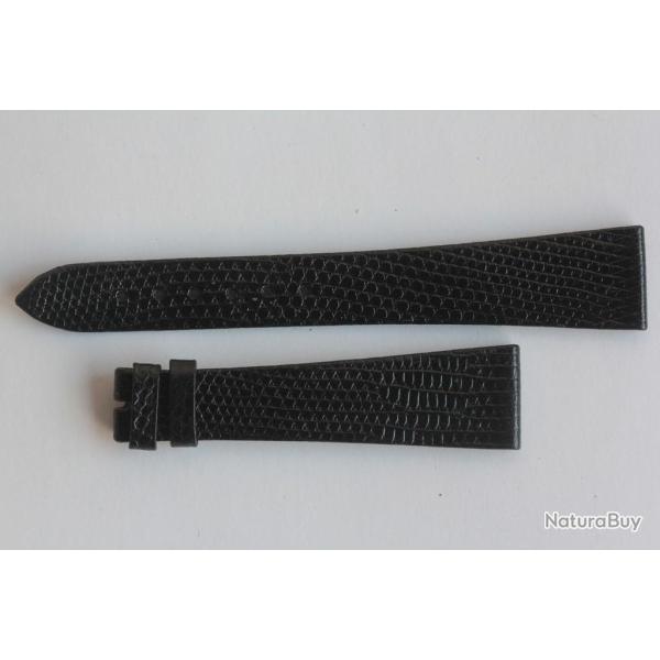 Bracelet montre Wittnauer 17 mm l�zard noir vintage