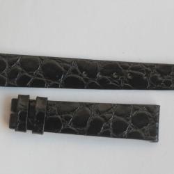 Bracelet montre Wittnauer 17 mm croco noir vintage