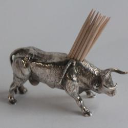 Porte cure-dents argent Taureau Antonio Alvarez Espagne