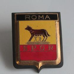 Insigne automobile émaillée Roma Italie Drago Paris Car Badge