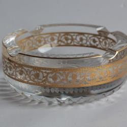 SAINT-LOUIS Cendrier cristal Thistle or