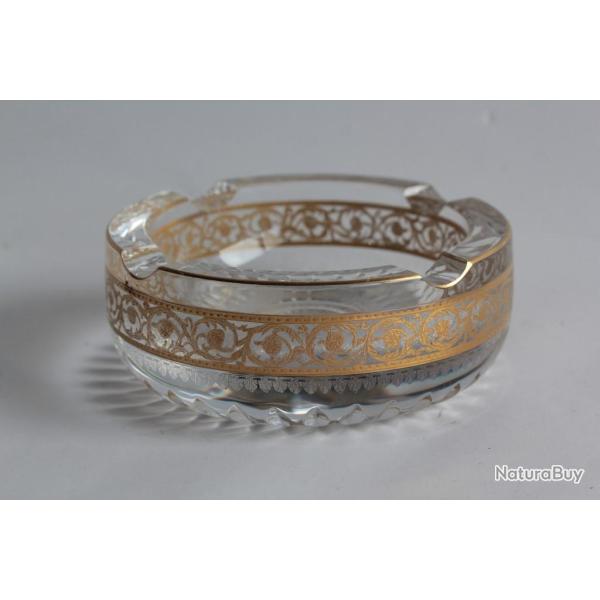 SAINT-LOUIS Cendrier cristal Thistle or