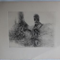 Lithographie originale Le vermoulu et le plissé Hans BELLMER 1940