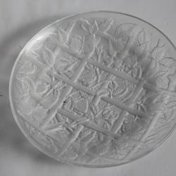 BACCARAT Assiette cristal Tonnelle Fleur Roses