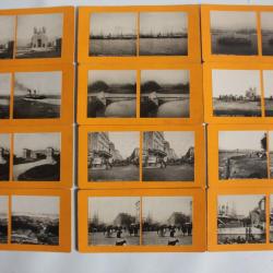 Photographies 12 Vue stéréos Marseille Paquebot Port Cordiers