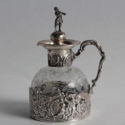 Burette argent cristal Weinranck & Schmidt Hanau Allemagne