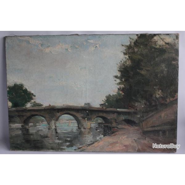 Tableau peinture Albert Marie LEBOURG Pont