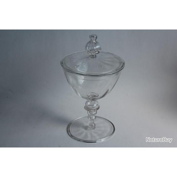 Ancien drageoir verre souffl�
