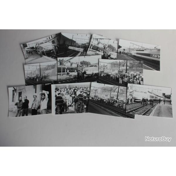 Cartes photos Gr�ve Douanes Bellegarde Ain 30 octobre 1989 CFDT