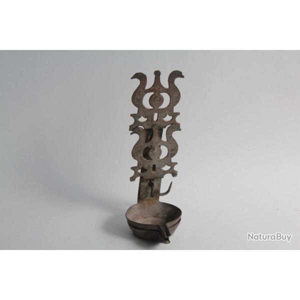 Lampe � huile Chaleil Art populaire XIXe si�cle