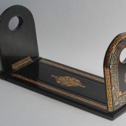 Serre-livres Napoléon III bois nacre Chiens chasse