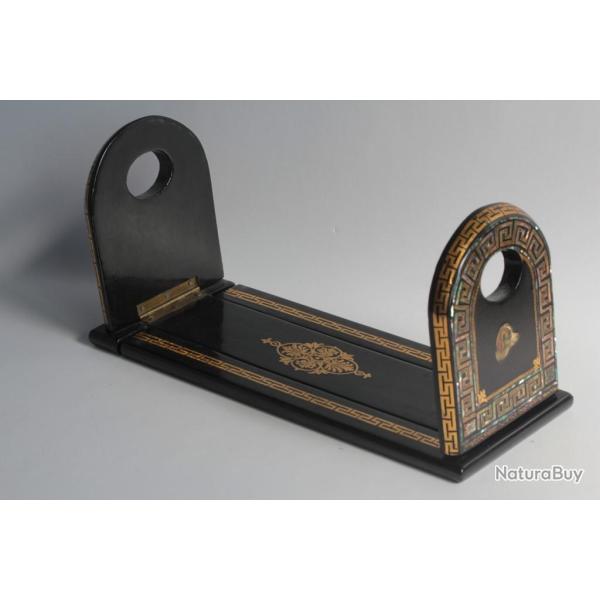 Serre-livres Napol�on III bois nacre Chiens chasse