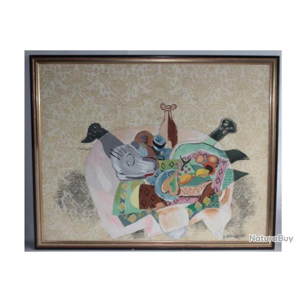 Tableau peinture Roberto Curoso Nature morte Cubiste