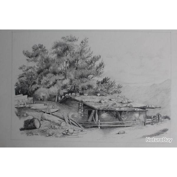 Dessin original Alexandre CALAME
