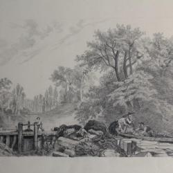 Dessin original Alexandre CALAME