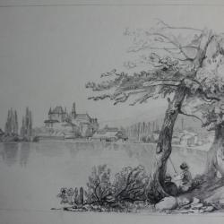 Dessin original Alexandre CALAME