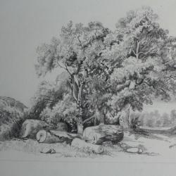 Dessin original Alexandre CALAME