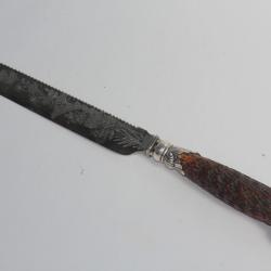 Couteau corne et argent anglais