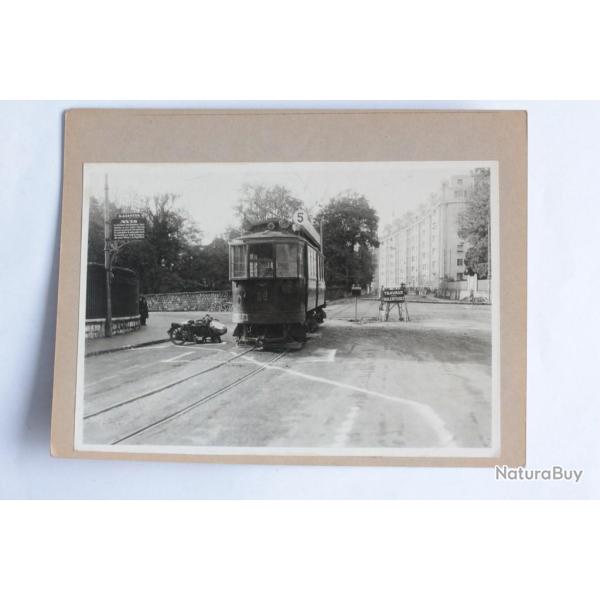 Photographie Accident Tramway Moto Police Canton Gen�ve Suisse