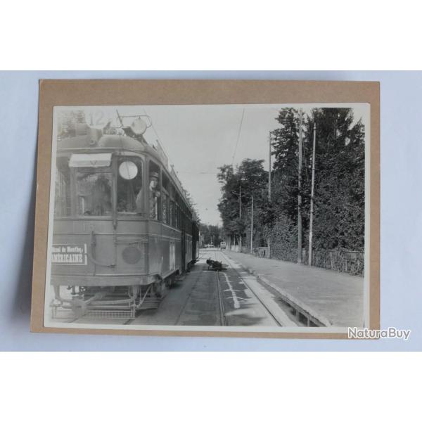 Photographie Accident Tramway Moto Police Canton Gen�ve Suisse