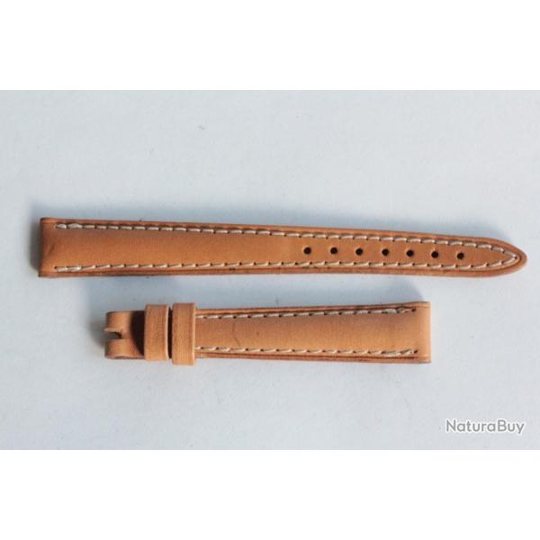 Bracelet montre Universal Gen�ve cuir marron 13 mm vintage