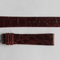 Bracelet montre Universal Genève croco marron 16 mm vintage