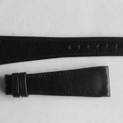 Bracelet montre Universal Genève cuir noir 19 mm vintage