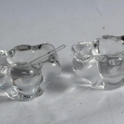 DAUM Paire de sali&egrave;res cristal