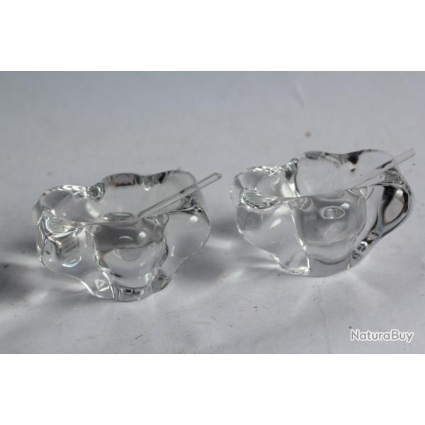 DAUM Paire de sali�res cristal