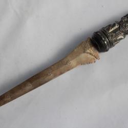 Couteau argent Indon&eacute;sie Bali XIXe si&egrave;cle