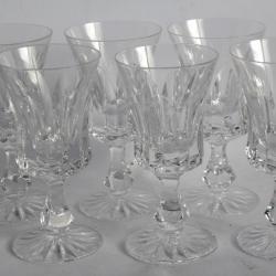 DAUM France 6 Verres cristal Chevreuse 13,3 cm