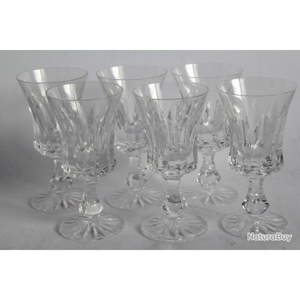 DAUM France 6 Verres cristal Chevreuse 13,3 cm
