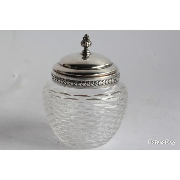 Sucrier cristal argent