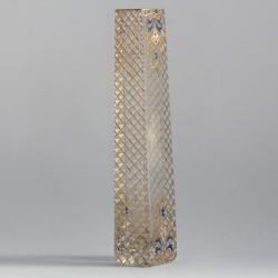 Vase cristal taillé émaillé