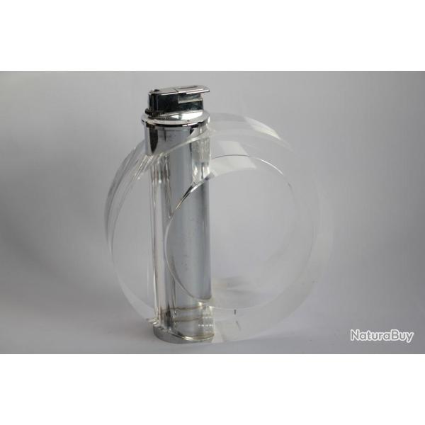 Briquet de table lucite Design Felice Antonio Botta Italie 1970