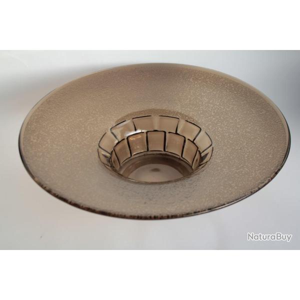 DAUM NANCY Grande coupe verre fum�