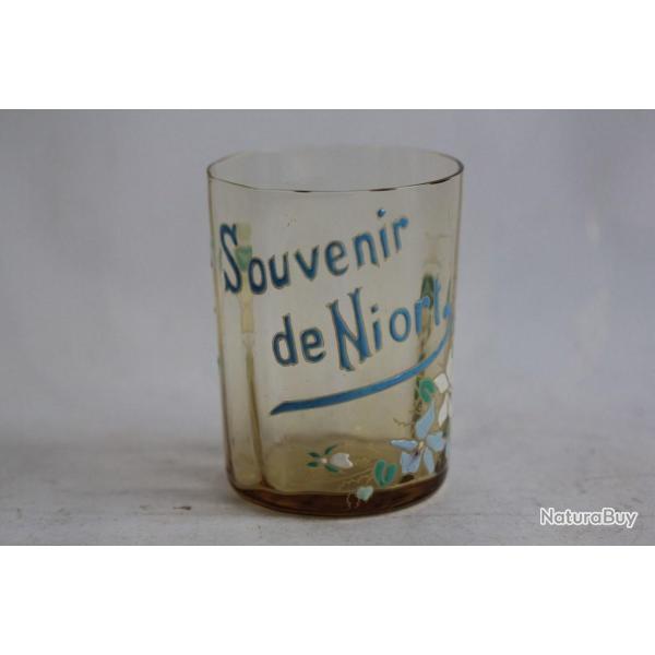 Verre �maill� Souvenir de Niort