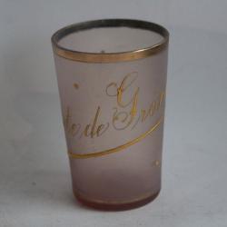 Verre émaillé souvenir Côte de Grâce Normandie