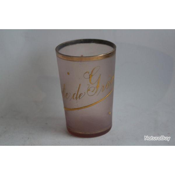 Verre �maill� souvenir C�te de Gr�ce Normandie