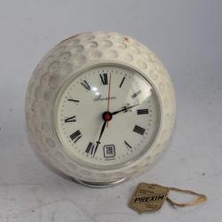 Pendulette de bureau Prexim Balle de golf vintage 1970 Clock