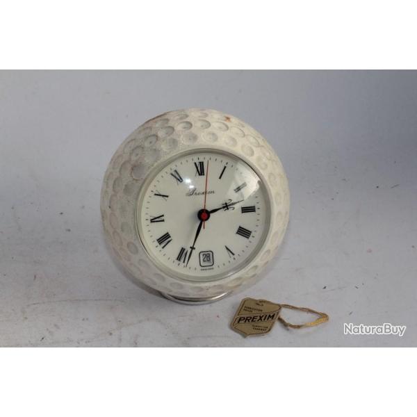 Pendulette de bureau Prexim Balle de golf vintage 1970 Clock