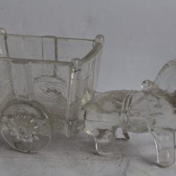 Vide poche verre Attelage Cheval.